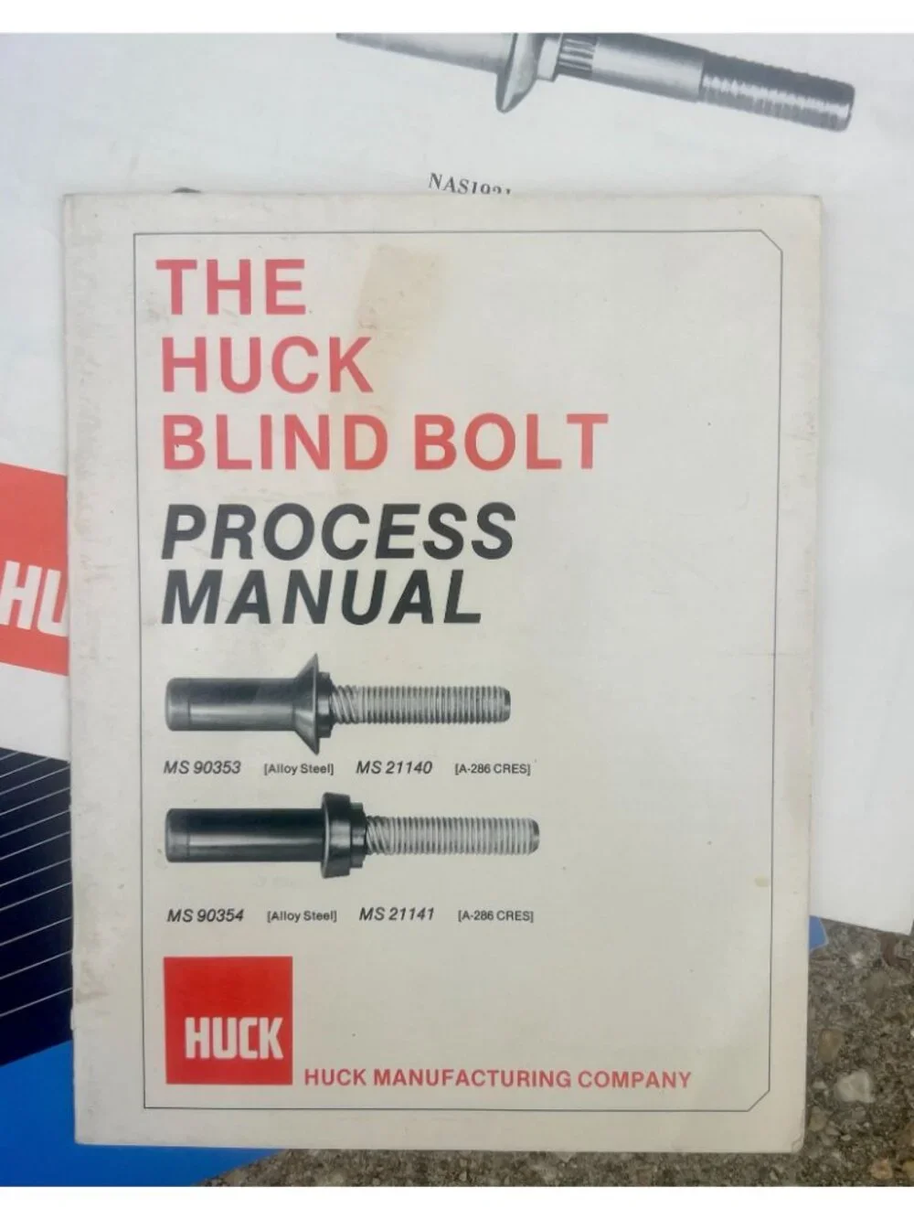 1970s Huck Resistoflex Aerospace Dynatube Blind Bolt Manual Brochure Lot